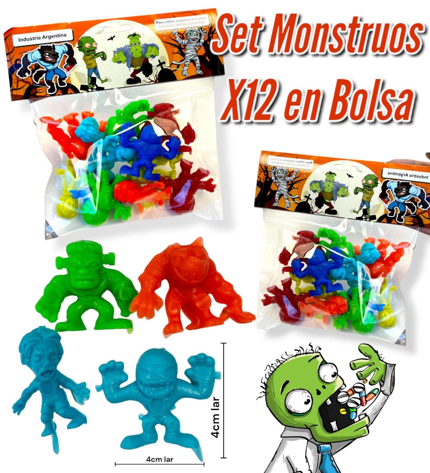 Set Monstruos x 12 en bolsa