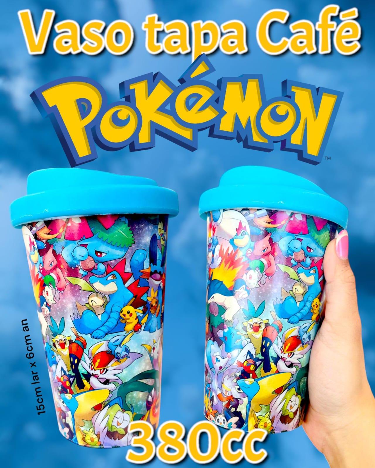 Vaso Tapa Cafe POKEMON SURTIDOS 380cc