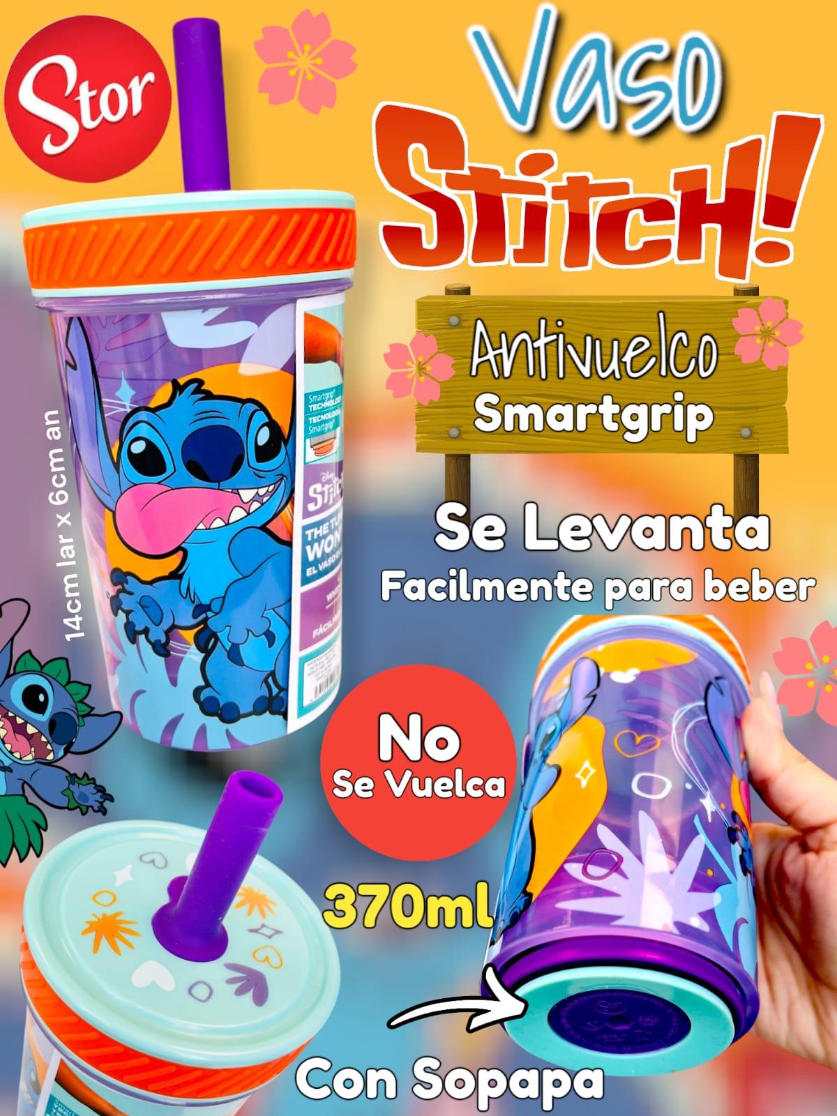 Vaso AntiVuelco Stitch Smartgrip 370ml