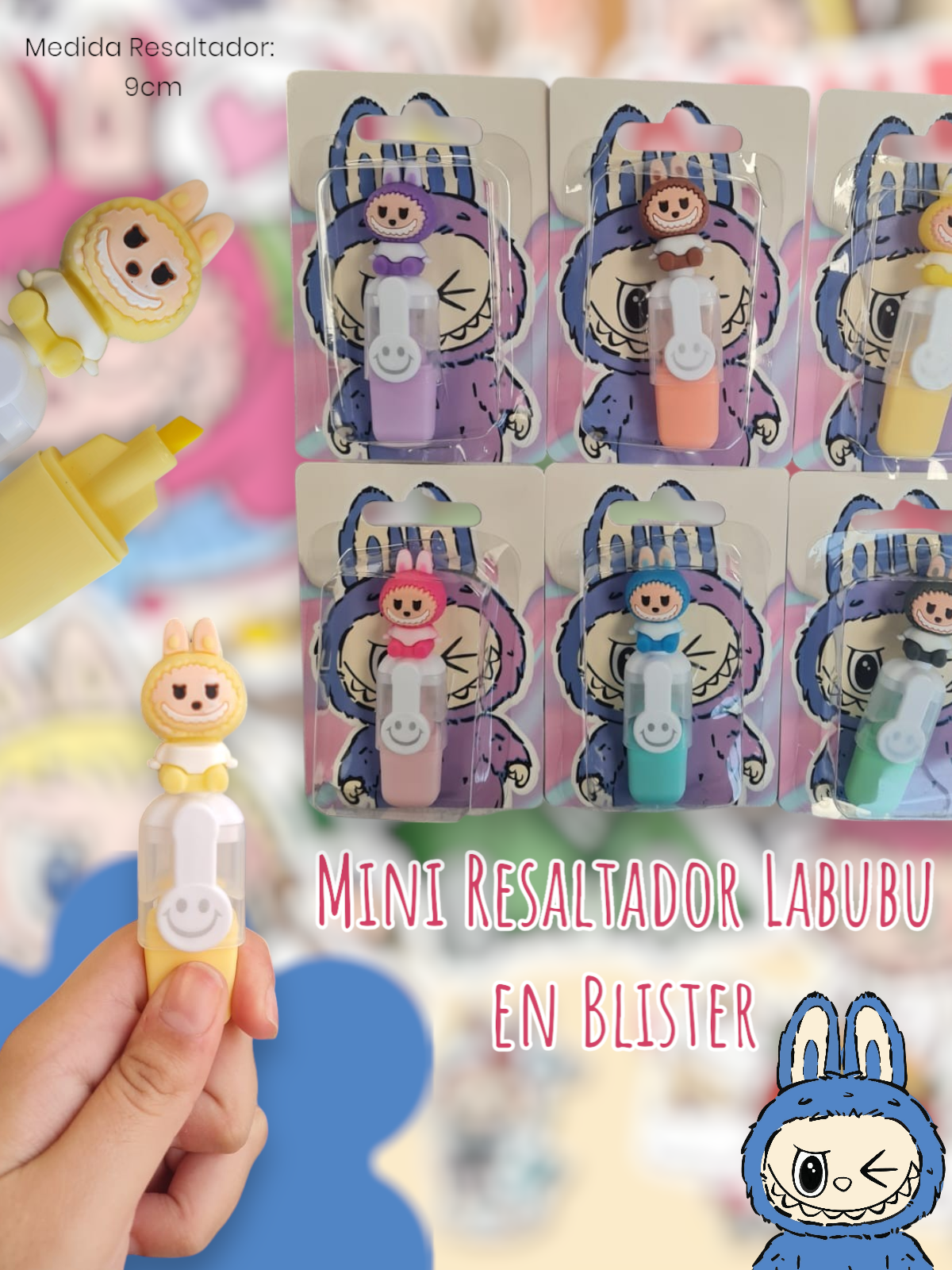 Mini Resaltador Labubu en Blister 