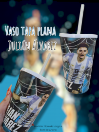 Vaso Tapa Plana Julian Alvarez